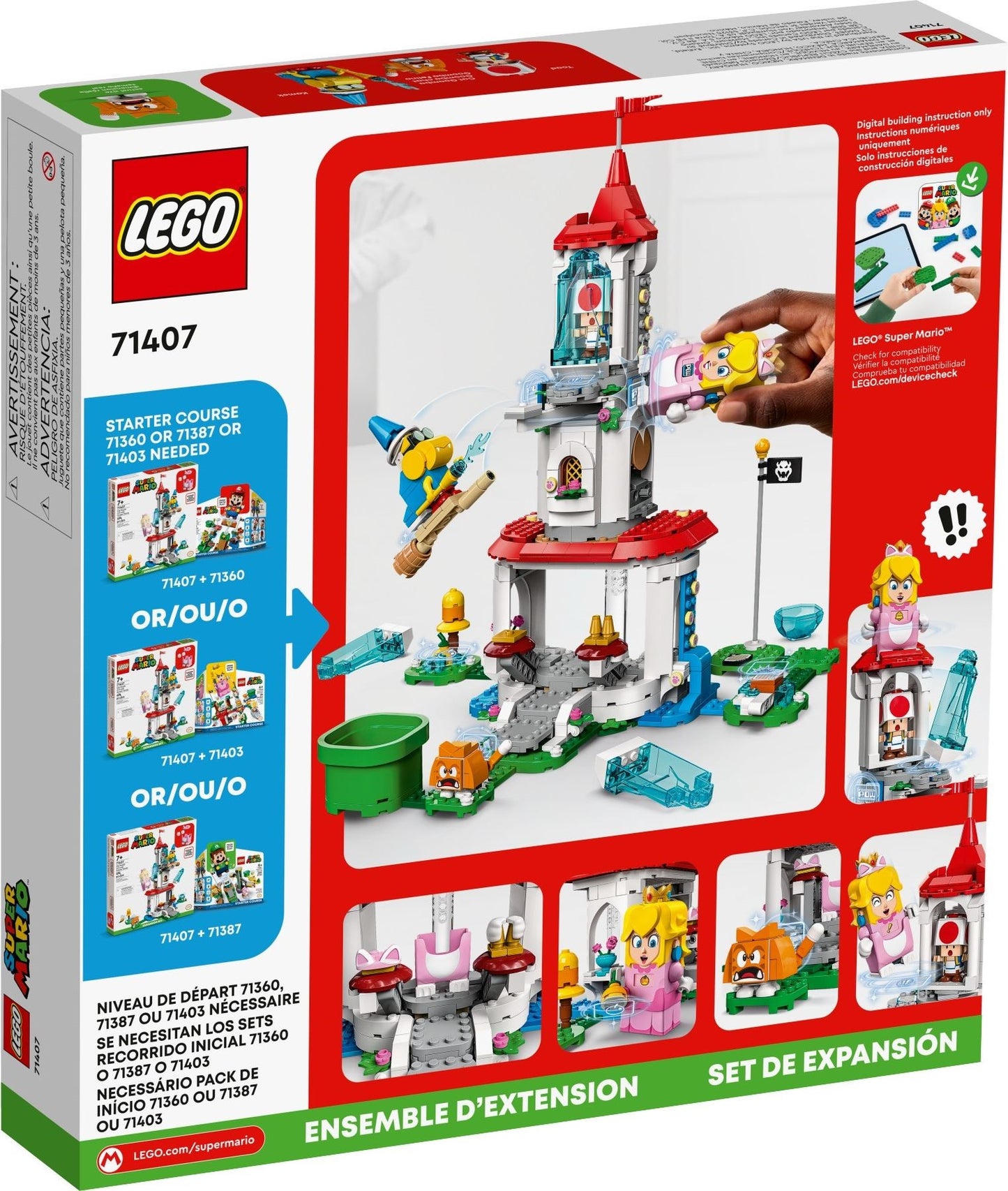 LEGO® Super Mario™ 71407 Katzen-Peach-Anzug und Eisturm – Erweiterungsset