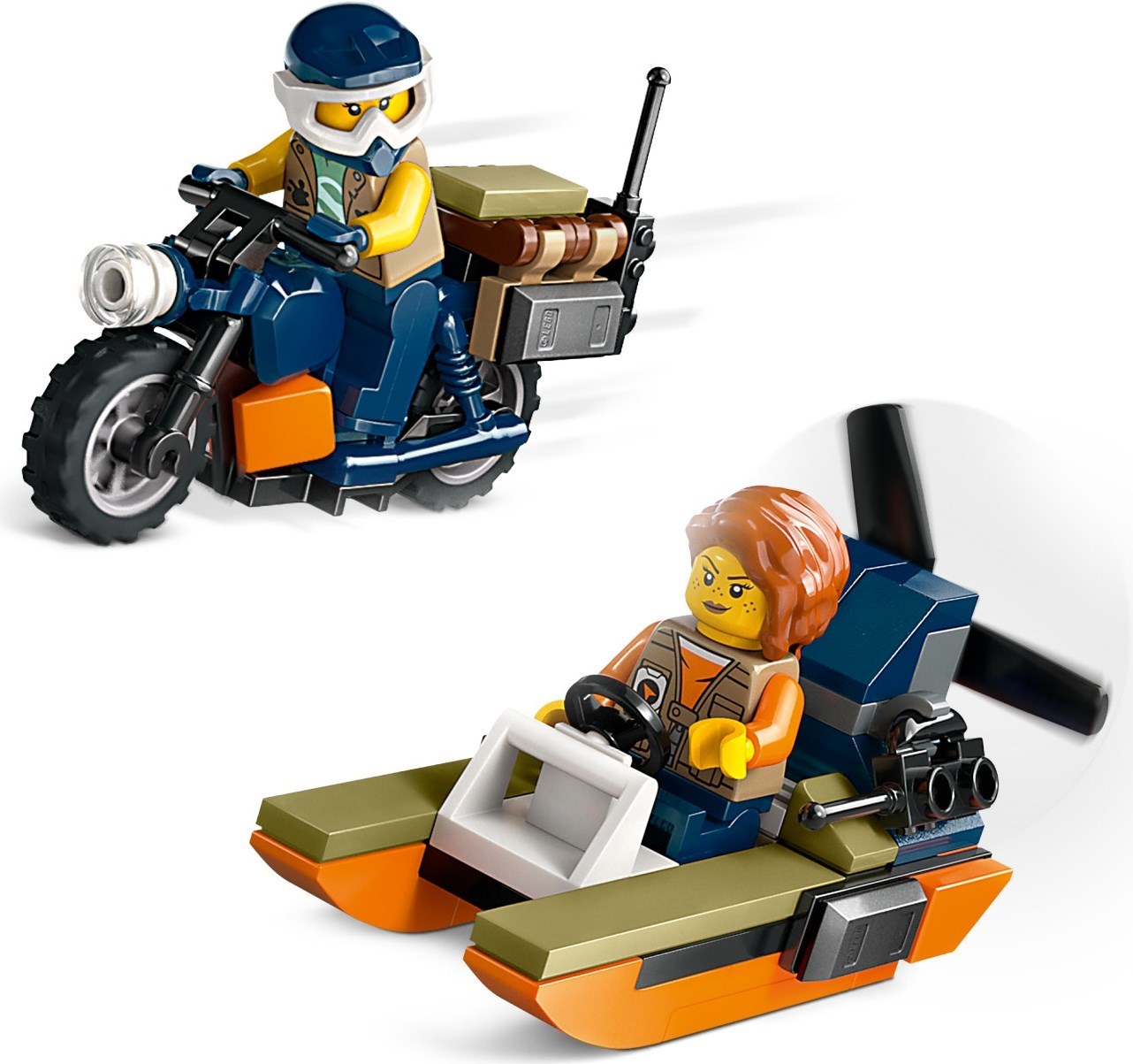 LEGO® City 60347 Dschungel-Erkundungshelikopter am Basislager