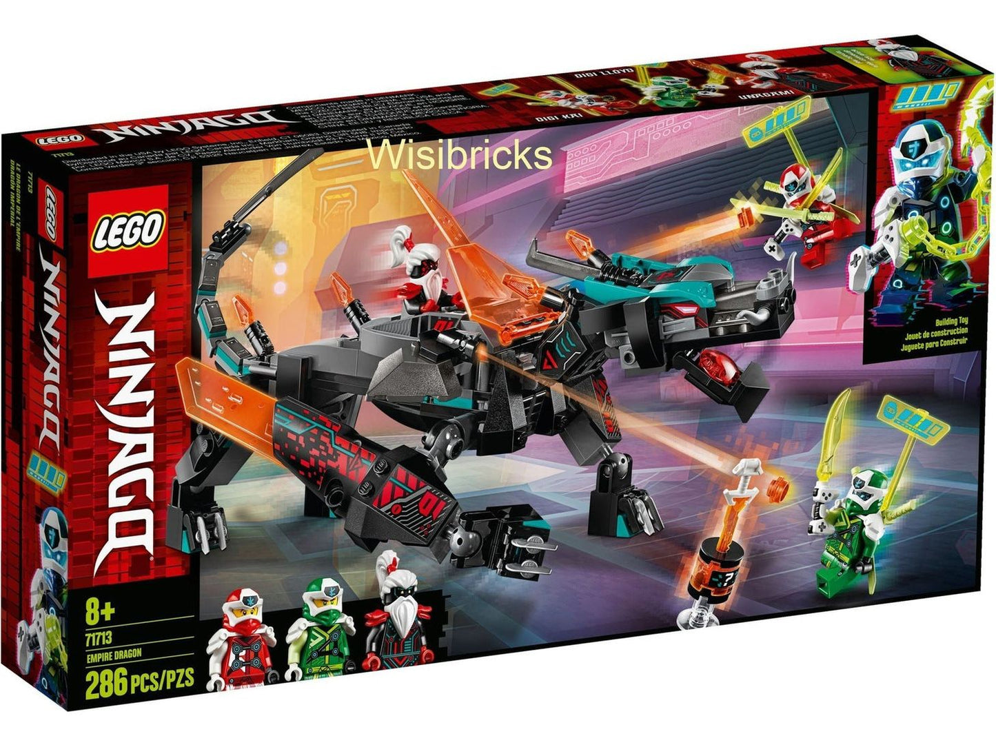 LEGO® NINJAGO® 71713 Schwarzer Tempeldrache - Box