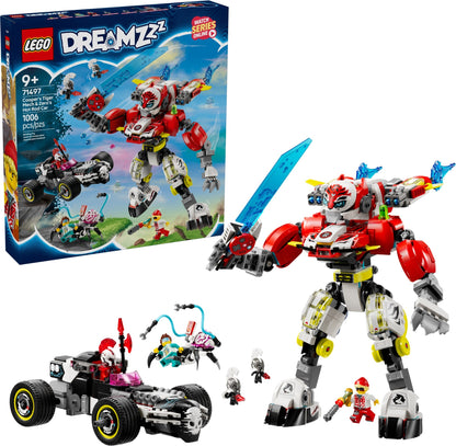 LEGO® DREAMZzz™ 71497 – Cooper’s Tiger Mech & Zero’s Hot Rod Car