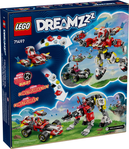 LEGO® DREAMZzz™ 71497 – Cooper’s Tiger Mech & Zero’s Hot Rod Car
