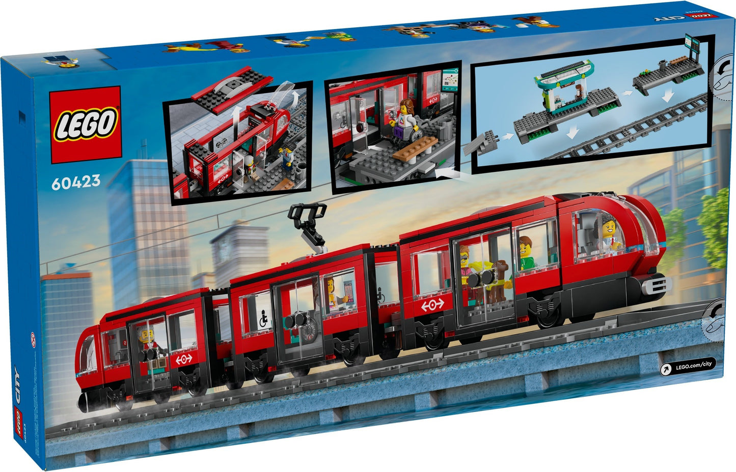 LEGO® City 60423 Straßenbahn und Stadtbahnhof