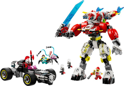 LEGO® DREAMZzz™ 71497 – Cooper’s Tiger Mech & Zero’s Hot Rod Car