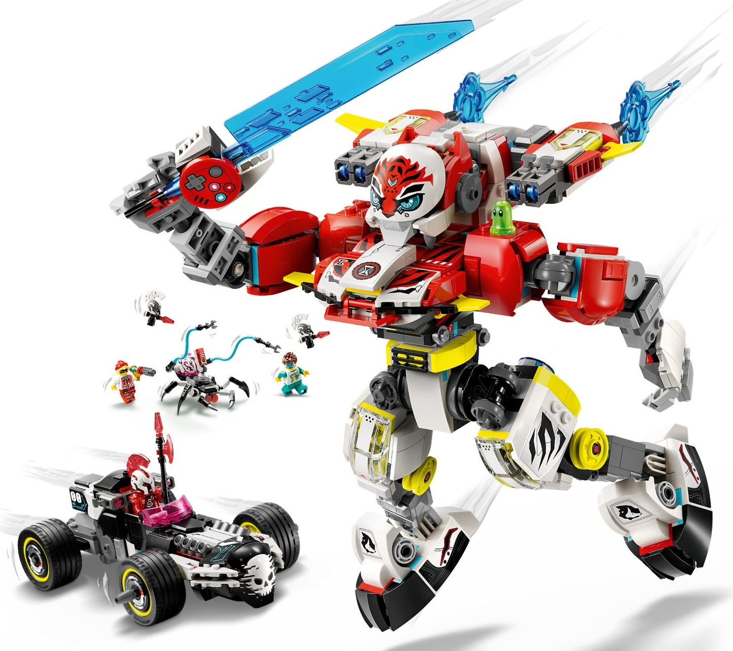 LEGO® DREAMZzz™ 71497 – Cooper’s Tiger Mech & Zero’s Hot Rod Car