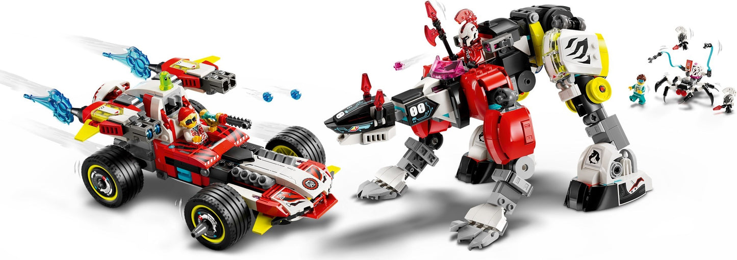 LEGO® DREAMZzz™ 71497 – Cooper’s Tiger Mech & Zero’s Hot Rod Car