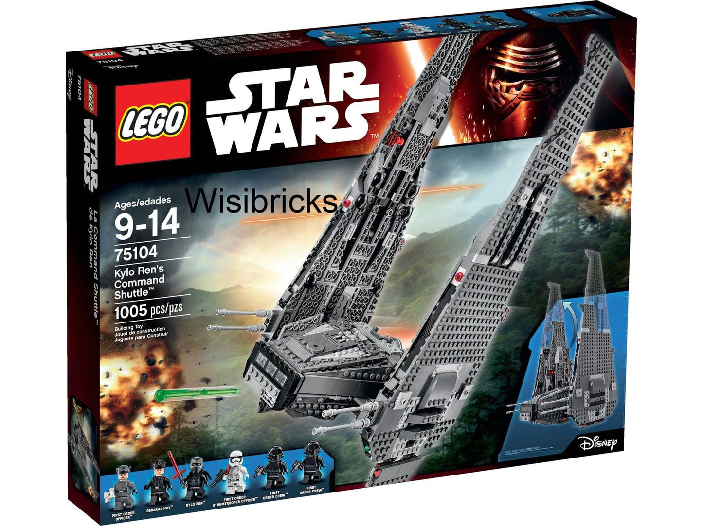 Kylo Ren's Command Shuttle 75104 - NEU+OVP!, mit Lagerspuren.(zum aufbauen gedacht)