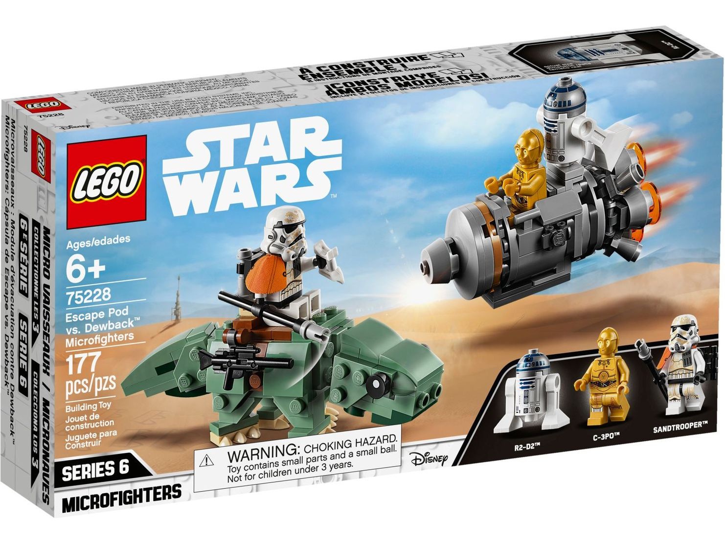 LEGO® Star Wars™ 75228 Escape Pod vs. Dewback Microfighters